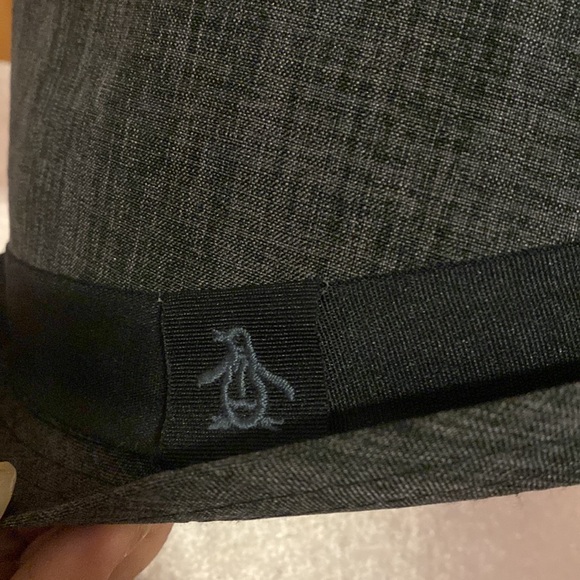 Original Penguin Charcoal Gray and Black Fedora Hat - Picture 2 of 6